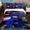Blue Monster Huggy Family 3pcs Bedding,Including 1pc Duvet Cover And 2pcs Pillowcases Perfect for Christmas,Ideal for Bedroom, Dormitory