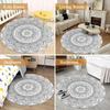 Christmas Round Carpet Washable Bedroom Rug Chair Swivel Floor Mat Bedroom Living Room Funny Children's Room Floor Mats