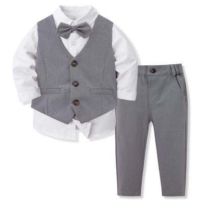 Комплект для вечеринки в европейском и американском стиле: жилет джентльмена и галстук-бабочка для мальчиков