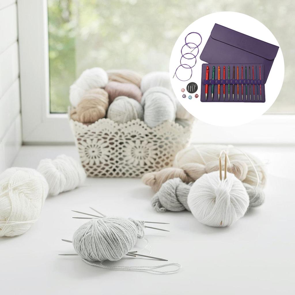 Набор тунисских крючков для вязания, набор сменных афганских крючков для вязания 3,5–12,0 мм, набор крючков для вязания ковров с сумкой для хранения