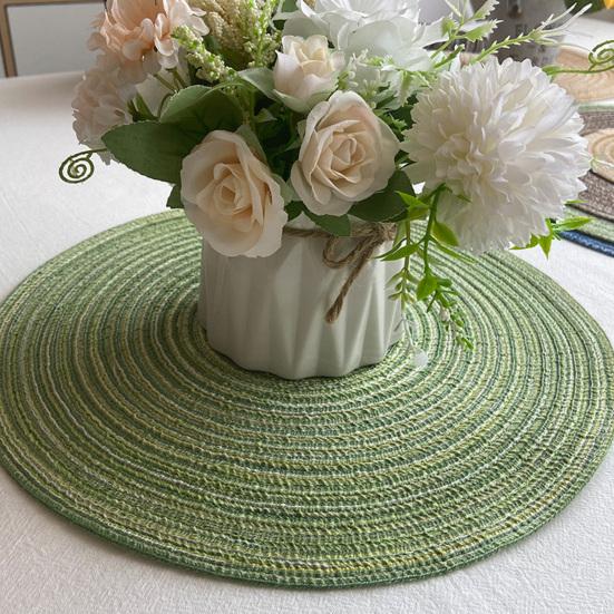 Круглый коврик для столовых приборов, современный однотонный Нескользящий стол, теплоизоляция, обеденный термостойкий защитный декоративный коврик