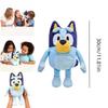 Bluey Talking Plush Fun Cartoon Dog Toy With Musical Features Short Plush Blue Color 30cm