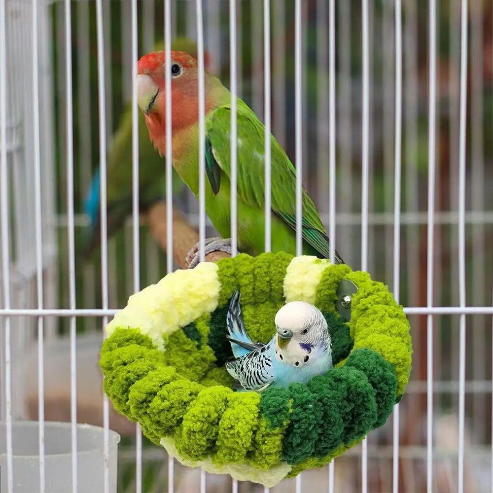 Warm Bird Bed Soft Plush Parrot Cage Winter Nest Bird House Bird Warm Nest Bird Resting Place