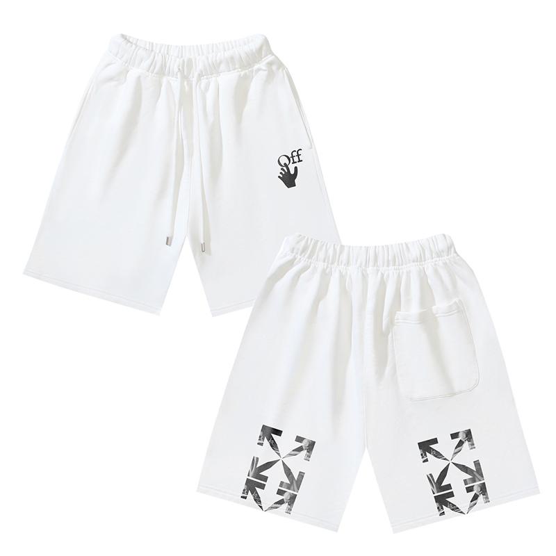 1197 Off-White 2026 Spring/Summer New OW Oil Painting Arrow Pattern Printed Men's and Women's Casual Loose Shorts