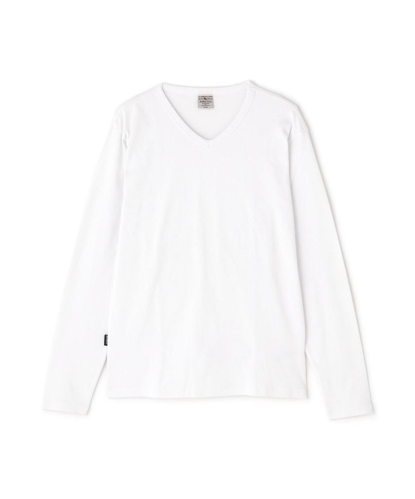 AVIREX DAILY RIB V-NECK TEE 6153480 men's XL white