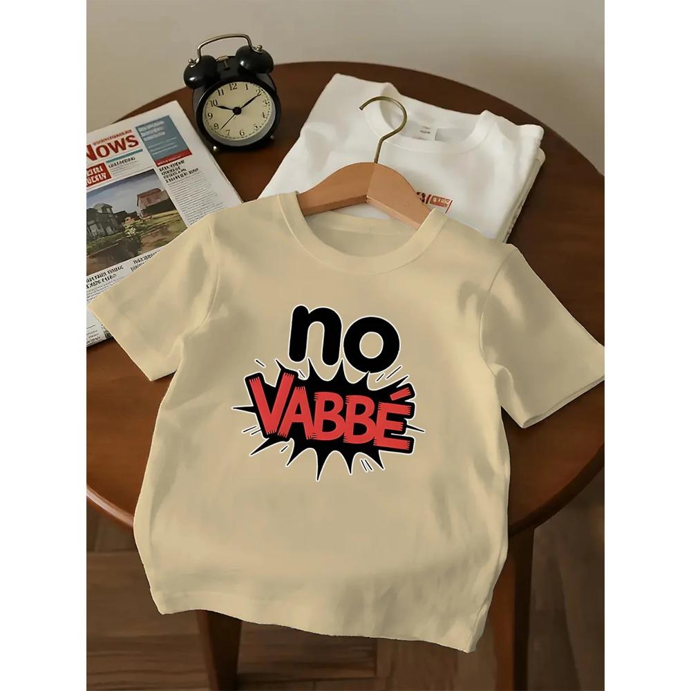 NO VABBE Kinder-T-Shirt Lustiger Katzenaufdruck Lässig Sitzend Kurzarm Eltern-Kind-Partnerlook für Kinder