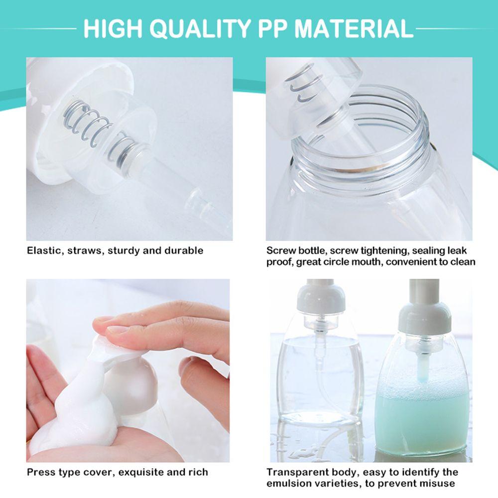 Hand Sanitizer Shampoo Shower Gel Soap Dispenser Clear Foaming Bottle Pump Container Liquid