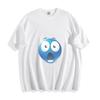 Шокированный Синий Эмодзи Вздох Футболка - Драматичная и Веселая Унисекс Футболка