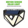 1Pc 166LED Outdoor Solar Wall Lights Street Lights Super Bright 3 Modes Solar Motion Security Lights For Garden Yard Outside SMD