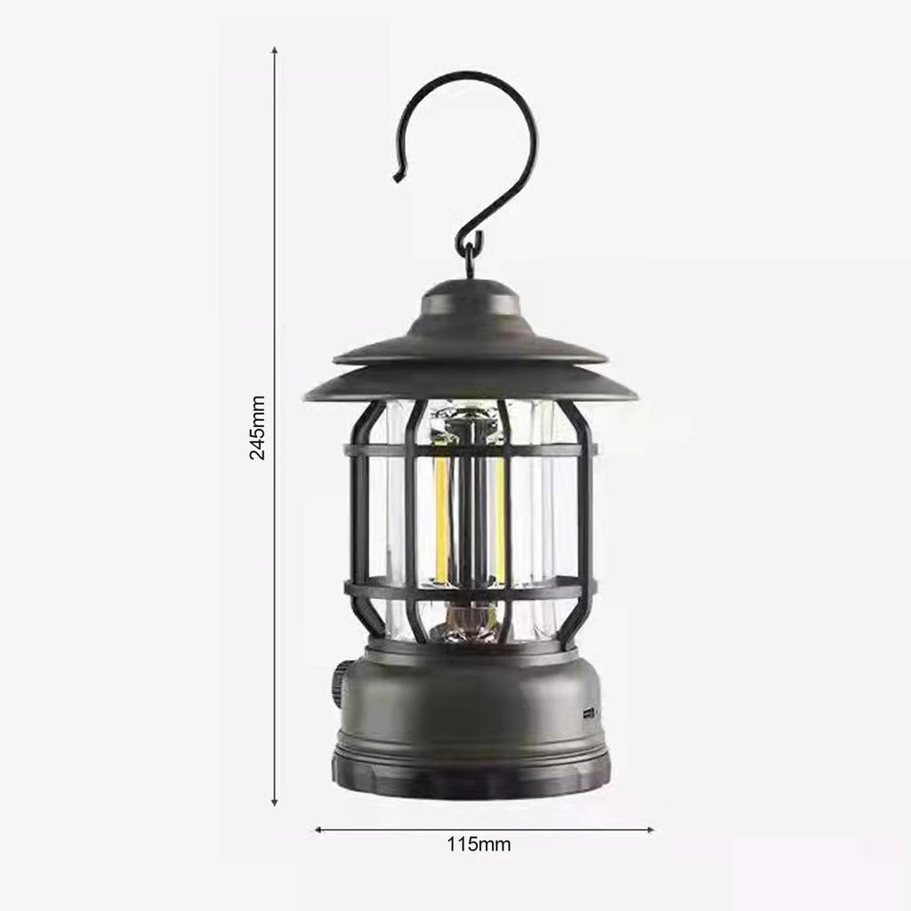 Ретро кемпинговый фонарь, уличная подвесная лампа, походные фонари, аварийная лампа с затемнением, перезаряжаемая через USB