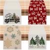Christmas Linen Table Runner: Popular Printed Tablecloth for Party and Tea Decor, Same Day Delivery Available