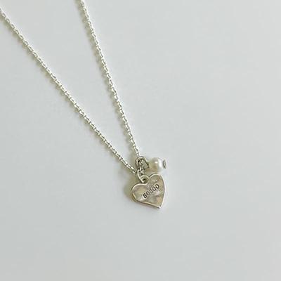 Серебряное ожерелье SOSOO 925 пробы с жемчугом в форме сердца SOSOO