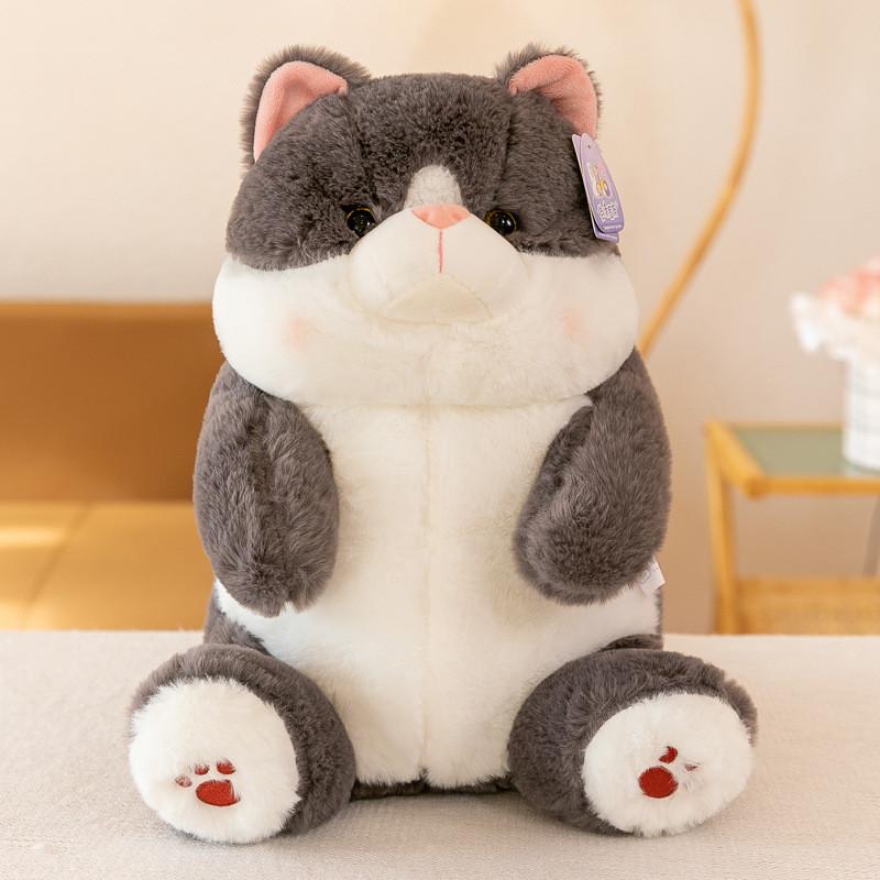 Cat Fat Animal Stuffed Plush Toy Cartoon Orange Gray Doll Children Birthday Gift