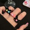 Funny Little Monster Flocking Ring Female Niche Design Sense Open Index Finger Ring Cold Wind Simple Versatile Ring Tide