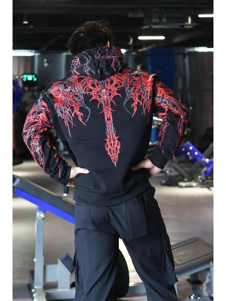 Мужская толстовка Breathedivinity в темном стиле - Модная спортивная верхняя одежда Осень/Зима