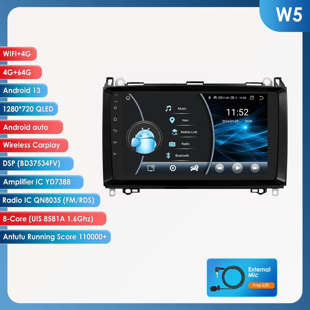 OSSURET Android13 Car Radio for Mercedes Benz W169 W245 B200 W906 Sprinter W639 Vito Multimedia Video Player GPS Carplay Auto Navigation Intelligent