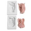 Silicone Pray Angel Plaster Candle Mold Epoxy Clay Craft DIY Ornaments Jewelry Making Tool Chocolate Fondant Mold