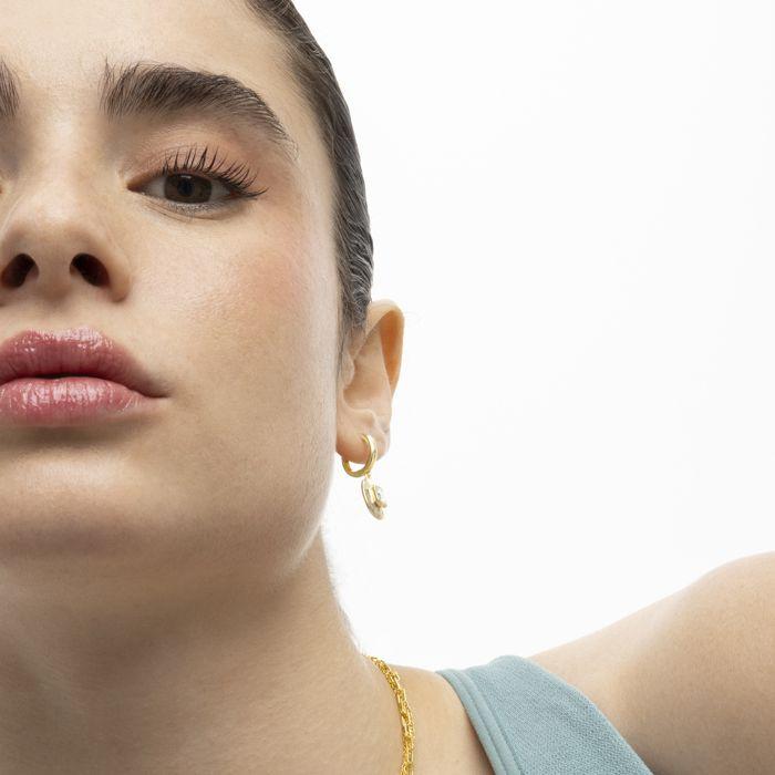 Boucles d'oreilles Luxenter en argent 925 et zirconium brillant finies en or jaune 18k - Meke