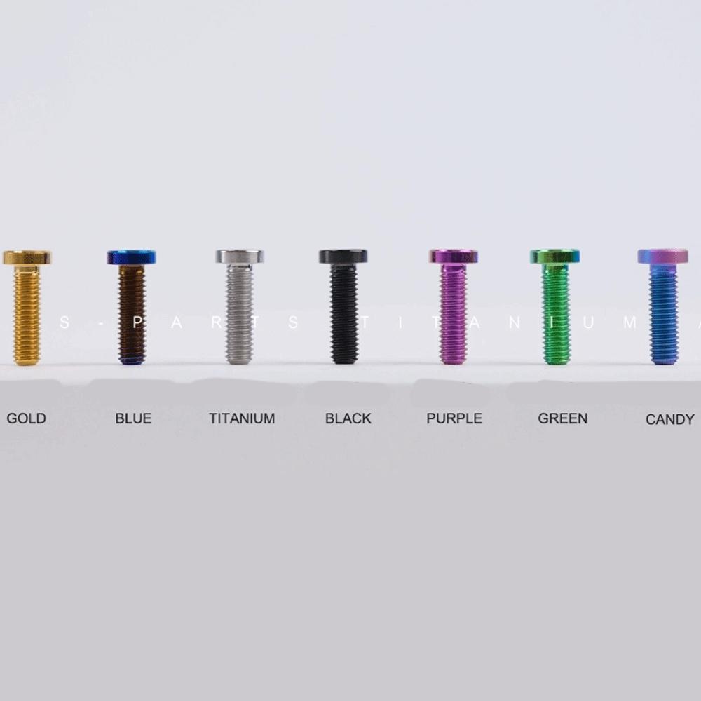 Golden Blue Black Ti M6x20/30mm Head-10mm GR5 Titanium Alloy TC4 T30 Torx Head Bolts For Motorcycle Disc brake Plate