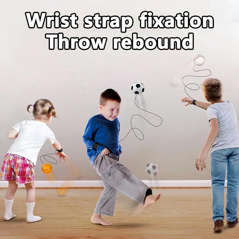 Мяч для возврата запястья эластичный резиновый мяч для упражнений на запястье укрепление рук на открытом воздухе в помещении надувной мяч браслет детские игрушки