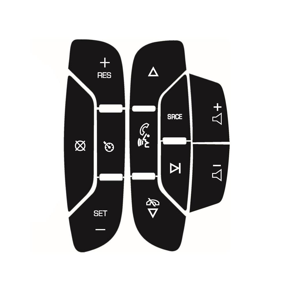 1x Steering Wheel Navigation Radio Button Sticker Decal For Chevy Silverado 1500