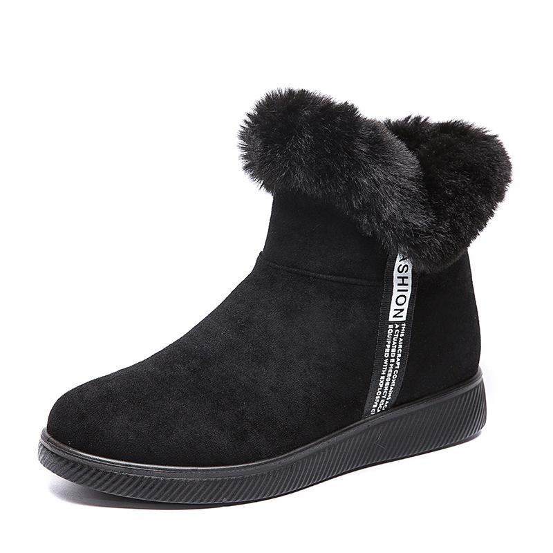 Большие размеры зимних сапог женские утепленные женские короткие сапоги зимняя утолщенная обувь нескользящая обувь легкая женская обувь