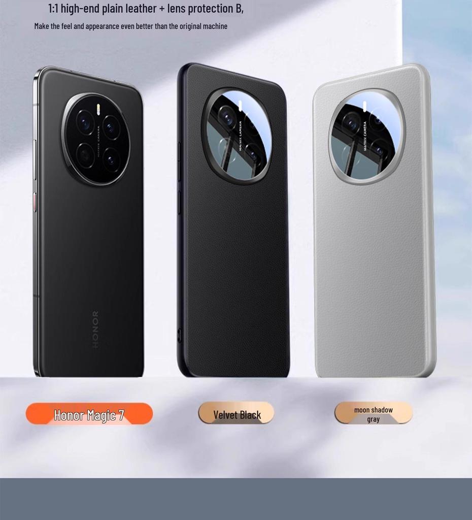 Honor Magic7 Чехол из матовой кожи - Полная защита, Защита от падений