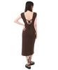 Catharsis Knitting Tank Tab Backless Long Dress Brown One Size