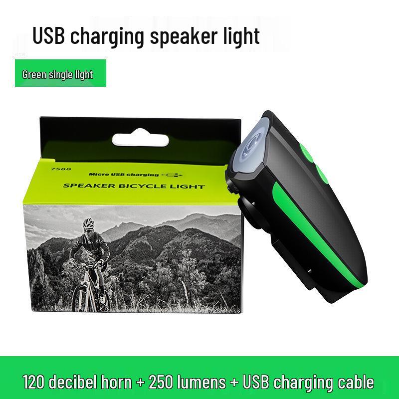 Перезаряжаемый через USB велосипедный гудок и фара - Водонепроницаемый многофункциональный велосипедный фонарь для ночной езды