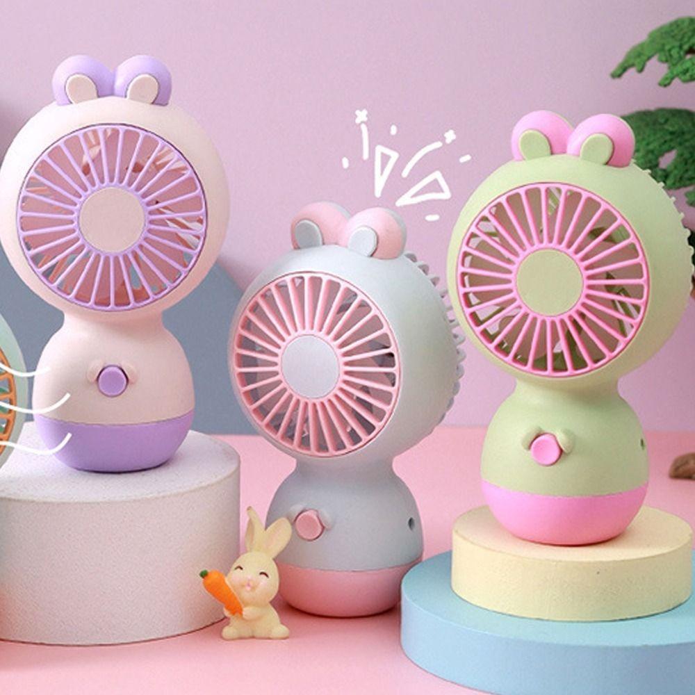 Portable Rabbit Desktop Fan Multifunctional Small Electric Fan Cooling Fan  for Office Desk Student