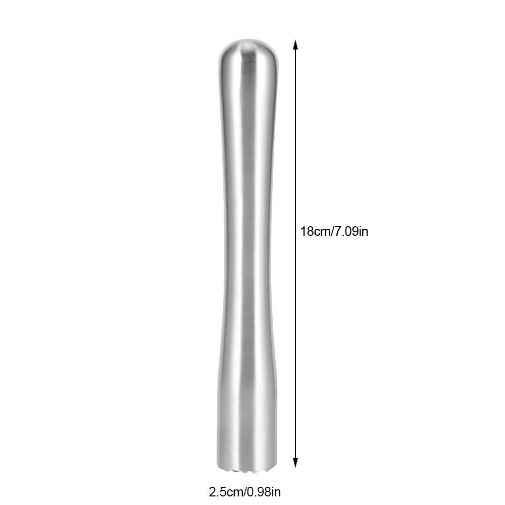 Stainless Steel Stainless Steel Muddler Silver Ice Hammer Professional Ice Crushing Rod Bartender