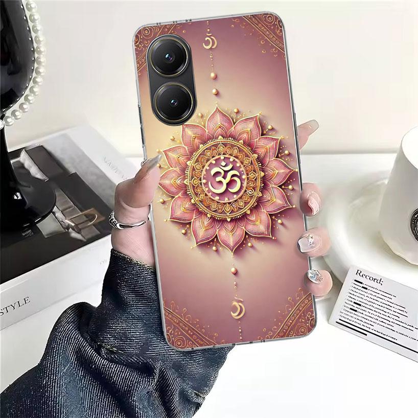 Мандала Чакра Настойчивость Йога Мягкий Чехол Для Телефона Для Xiaomi Redmi 15C 15 13C 13 Poco X5 X6 X7 F7 Ultra M7 12C 12 10 10C 9C 9A 9T 9 Fun