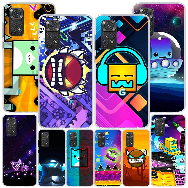 Чехол для телефона Geometry Dash для телефона для Xiaomi Redmi Note 15 14 14S 13 Pro Plus 12 12S 11S 11E 10S 10 11T 5G Уникальный Чехол