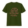 Older Wiser And Hotter Than Ever Funny design Unisexs T Shirt Black Small vintage Washed fashion streetwear Unisex
