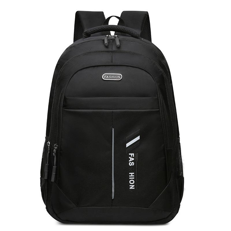 Новый мужской черный рюкзак большой емкости модный простой пригородный студенческий школьный рюкзак для отдыха и путешествий компьютерный рюкзак подходит для школы