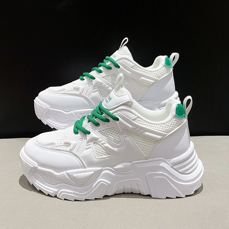 Daddy Shoes женские летние тонкие новые сетчатые дышащие универсальные белые повседневные кроссовки в гонконгском стиле с толстой подошвой