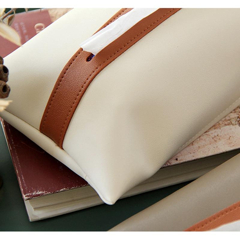 Simple Tissue Cover Car Tissue Box Paper Bag Hanging Home Decoration Tissue Cover Leather Tissue Box