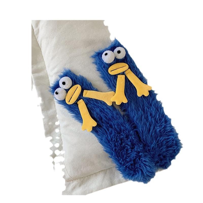 Women Winter Coral Fleece Warm Thick Mid Calf Socks Soft Fluffy Plush Home Lounge Slipper Socks