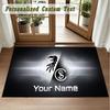 Crystal Velvet Square Rug Custom NameSC Freiburg Pattern Non Slip Home Floor Decor Rug