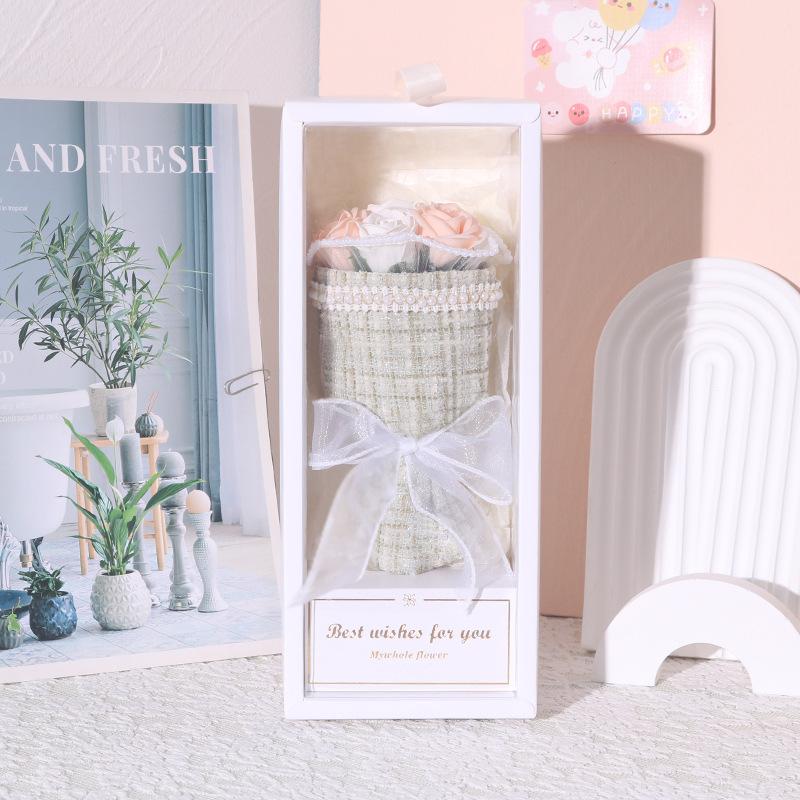 Креативный подарок на День святого Валентина Qixi Маленький ароматный букет роз Подарочная коробка Мыло Цветок Выпускной Подарок на день рождения для девушки