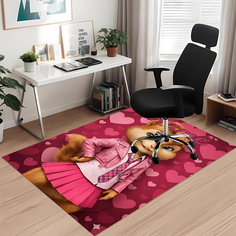 Custom Name Alvin and the Chipmunks Printed Carpet, Rug for Office Chair Living Room Bedroom Kitchen Room Decor Gifts.