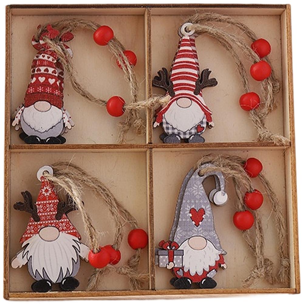 Engraved Holiday Decor Faceless Tree Pendants Christmas Celebration 14*14*2cm Minimalist Design For Christmas Tree