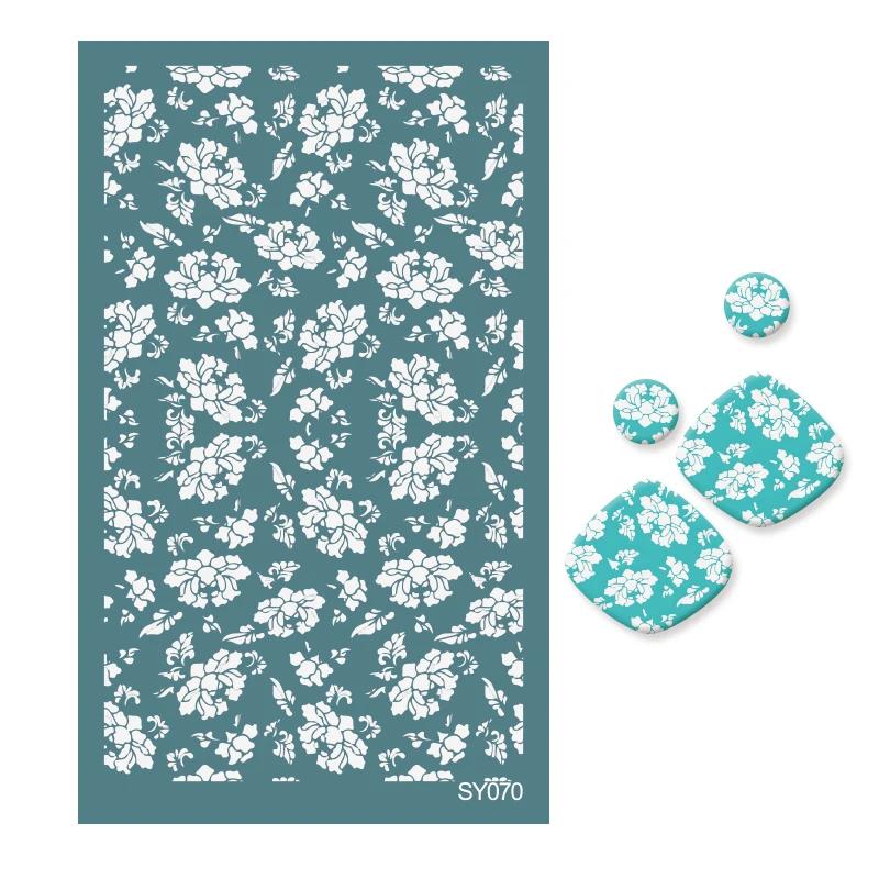 Инструменты для полимерной глины Шелкотрафаретные трафареты Растение Цветок Лист Печать Глина Сетка Трафарет Изготовление Украшений Серьги Декоративный Шаблон