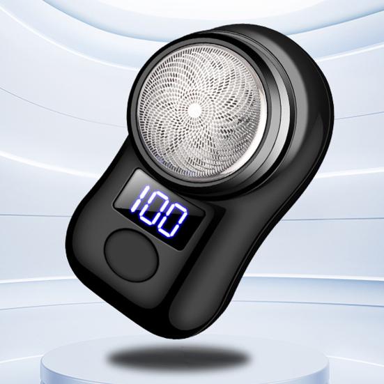 Портативная электробритва со светодиодным дисплеем батареи USB перезаряжаемая водонепроницаемая мини-путешествующая мужская роторная бритва беспроводной инструмент для удаления волос, триммер для бороды