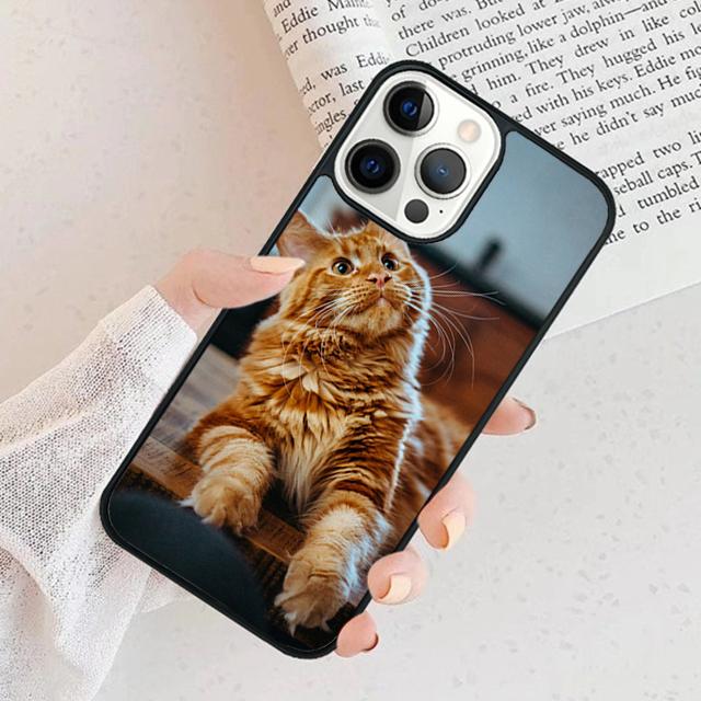 Милый Чехол-Животное Кошка Для iPhone 17 Air 15 16 Чехол 11 13 14 Pro Max 12 Plus Max Fundas