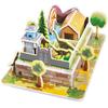 Cartoon Three-Dimensional Puzzle Children's Handmade DIY Toys Paper Card Villa Building Model Desktop Decoration