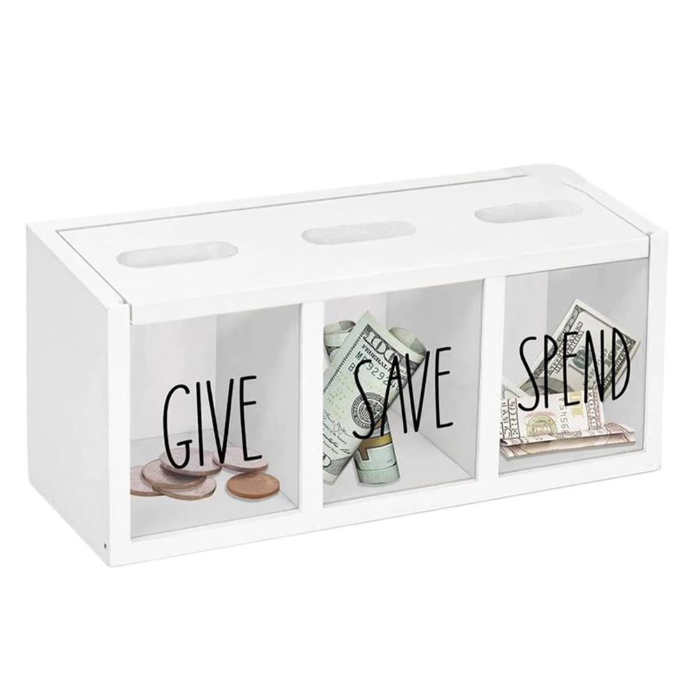 Wall-Mount Design Coin Piggy Bank Clearly Visualized Money Container Durable Saving Money Jar Home