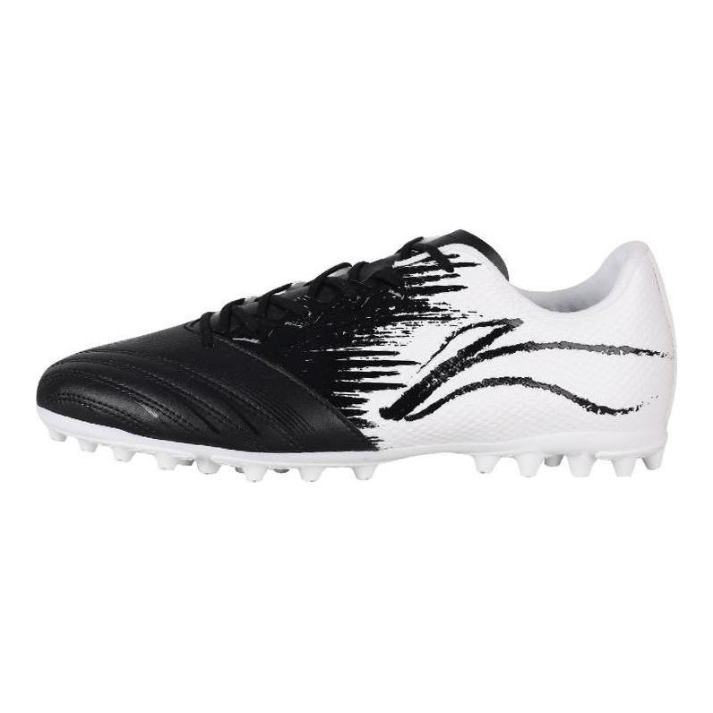 Li Ning MG Многоповерхностные Футбольные Бутсы для Натуральной Травы, Устойчивые к Истиранию, Мужские, Черно-Белые YSFT007-1