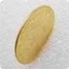 1PC Austrian Gold Coin 1877 Foreign Copy Gold-plated Commemorative Coin Antique Crafts