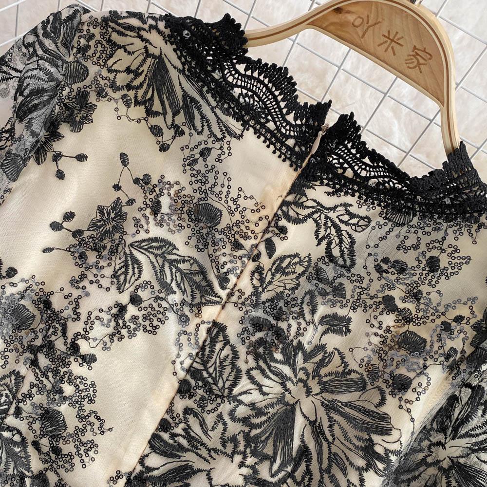 RUGOD Высококачественное сетчатое кружевное платье с v-образным вырезом для похудения и талии, элегантное темпераментное длинное платье с большими качелями